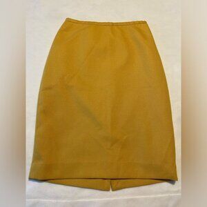 Mustard pencil skirt